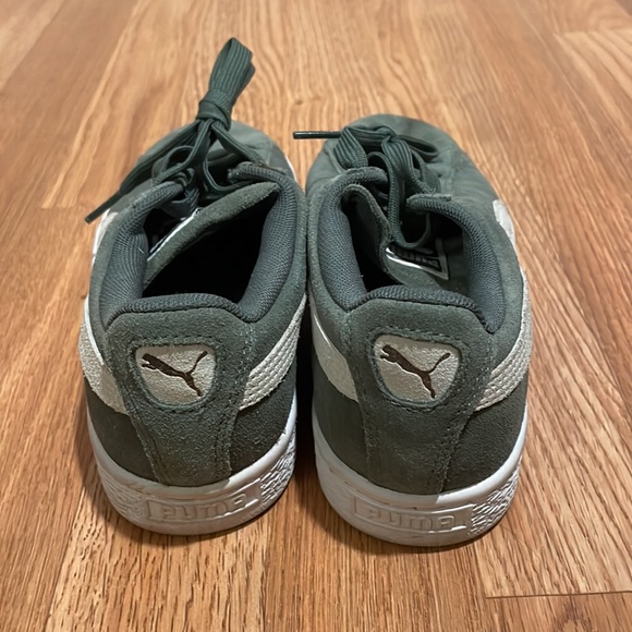 Green suede Pumas - Picture 4 of 5